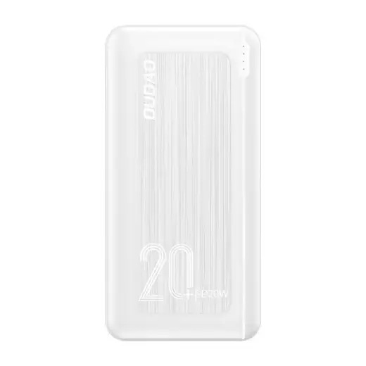 Dudao power bank 20000 mAh Power Delivery 20 W Quick Charge 3.0 2x USB | USB Type C white (K12PQ + white)