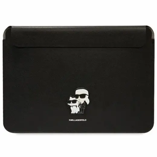 Karl Lagerfeld Saffiano Karl and Choupette NFT soma portatīvajam datoram 13|14" melna