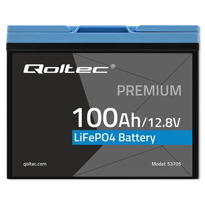 Qoltec LiFePO4 lithium iron phosphate battery | 12.8V | 100Ah | 1280Wh | BMS