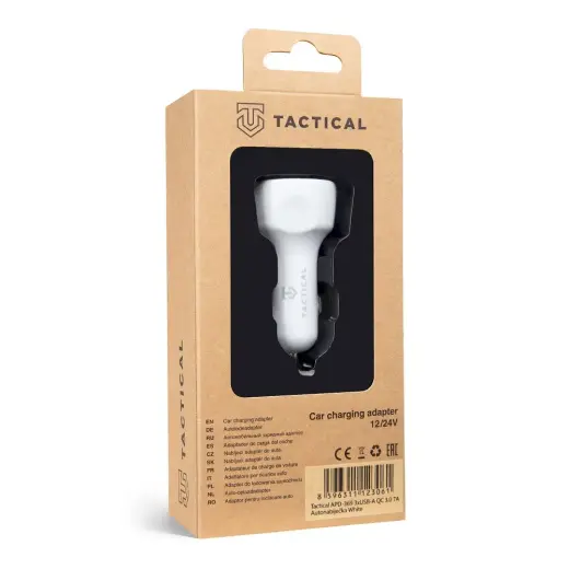 Tactical APD-369 3xUSB-A QC 3.0 7A Car Charger White