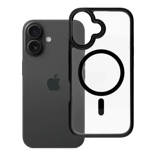 ROAR Mag Bumper telefono dėklas su MagSafe palaikymu iPhone 16 juodas