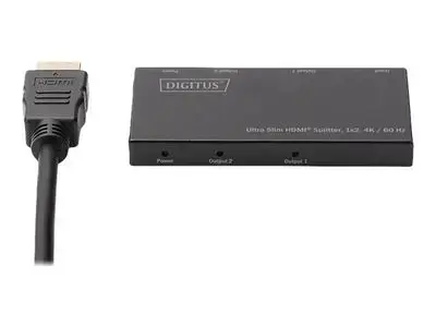 DIGITUS Ultra Slim HDMI Splitter DS-45322 - video|audio splitter - 2 ports