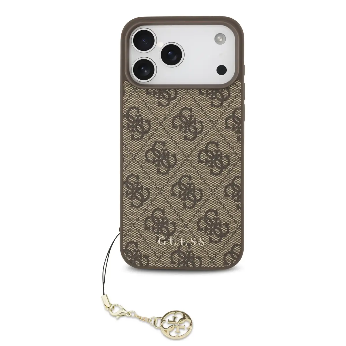Guess 4G Charm Case for iPhone 17 Pro Max Tone on Tone Brown