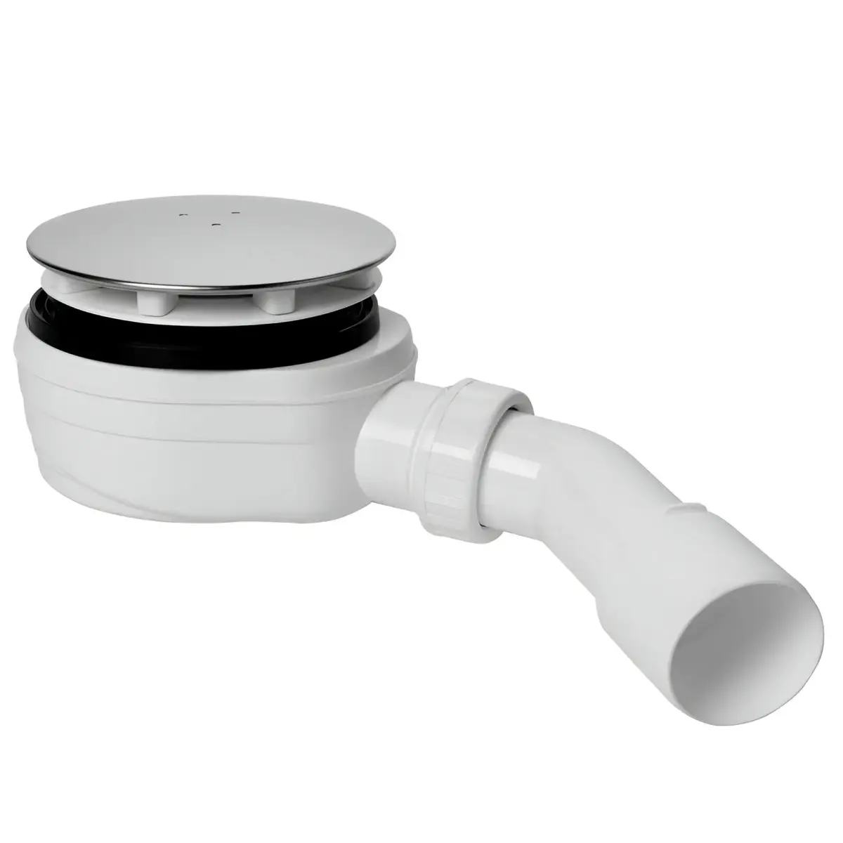 PLASTBRNO Shower siphon EWNN942 90/40 Inox, low, 45°, 40/50mm, strainer