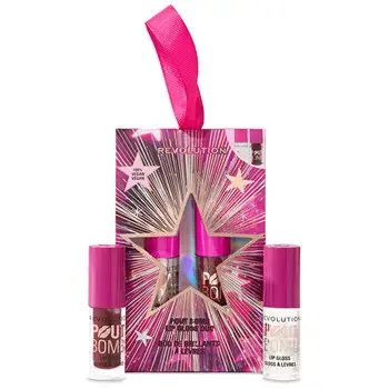 Makeup Revolution Pout Bomb Plumping Mini Lip Gloss Set Mauve - Gift set