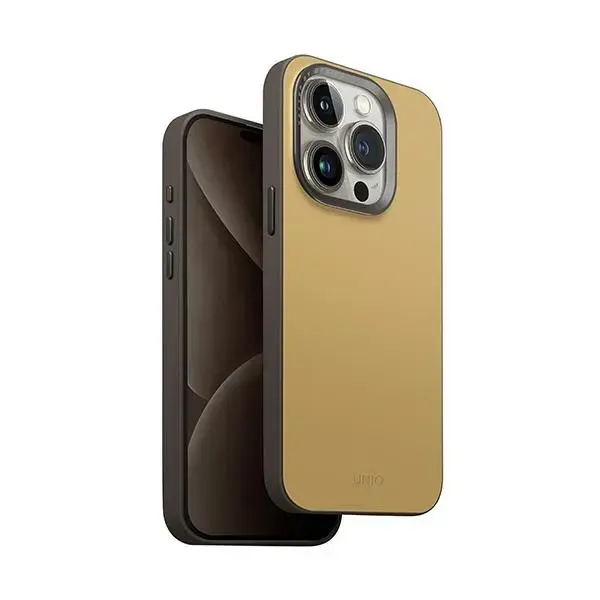 UNIQ etui Lyden DS iPhone 15 Pro Max 6.7" Magclick Charging żółto-szary|canary yellow-flint grey