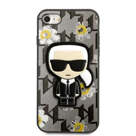 Karl Lagerfeld Ikonik Flower Case for iPhone 7|8|SE2020|SE2022 Grey