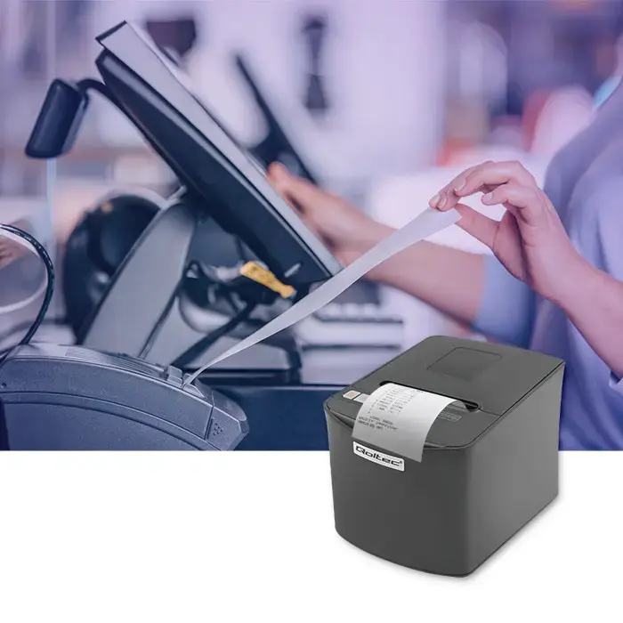 Qoltec Receipt printer RTP-0256 | voucher | thermal | High Speed | 203 dpi | USB