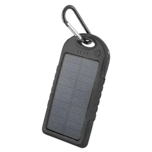 Forever STB-200 Solar Power Bank 5000 mAh Universal Charger for devices 5V 1A + 1A + Micro USB Cable Black 