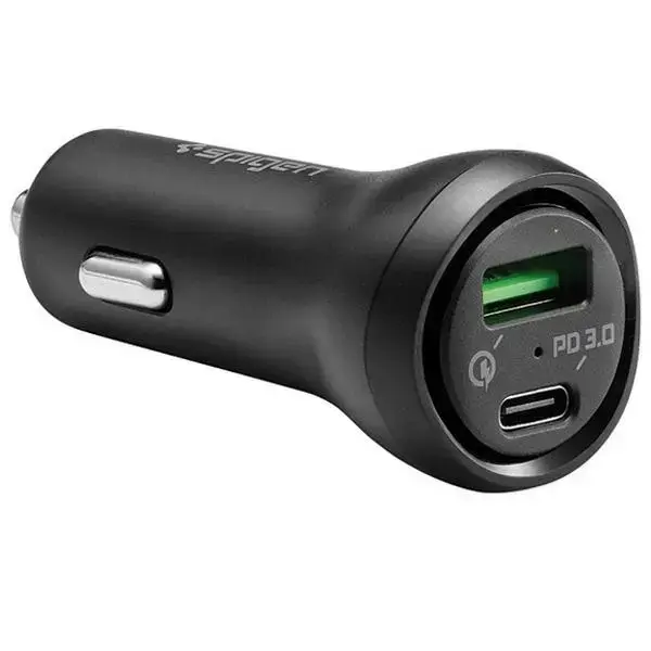Ładowarka sam. Spigen F31QC Steadiboost PD27W 1xUSB-C 1xUSB-A czarna|black 000CP25597