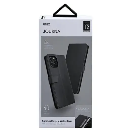 UNIQ etui book Journa iPhone 12 Pro Max 6,7" szary|dark grey Photo