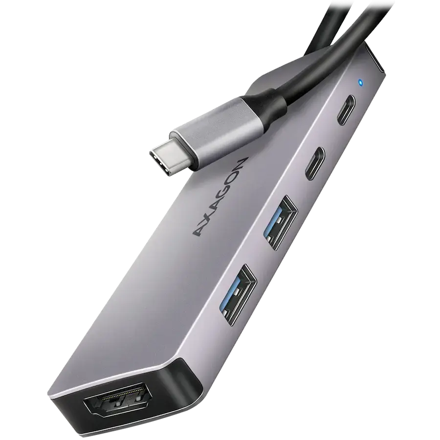 AXAGON HMC-5H60 USB-C 3.2 Gen 1 hub, 2x USB-A, 1x USB-C, 4K 60Hz HDMI, PD 100W, 15cm USB-C cable