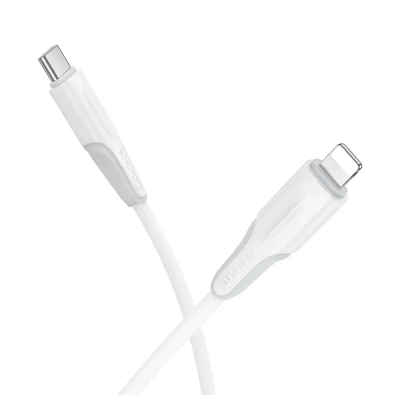 Borofone BX119 New data transfer and charging cable | USB-C to Lightning | 27W | 1m | white