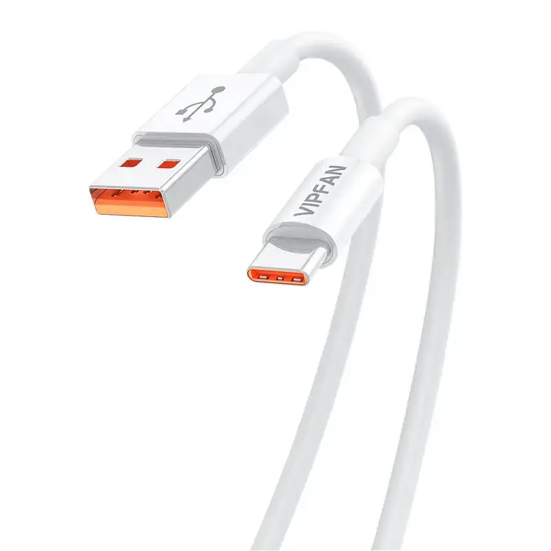 USB to USB-C cable Vipfan X17, 6A, 1.2m (white)