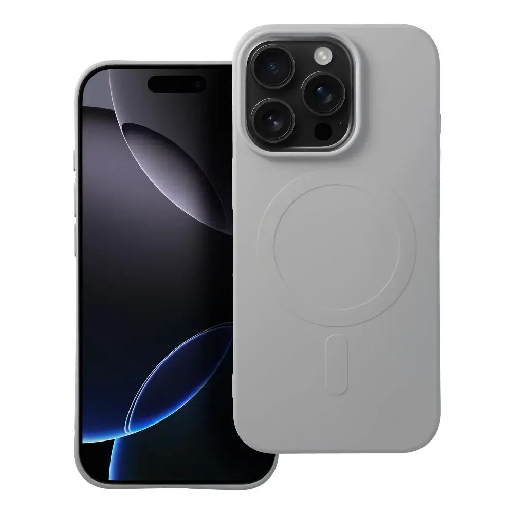Silicone Mag Cover (big hole) maciņš ar MagSafe atbalstu telefonam iPhone 16 Pro pelēks