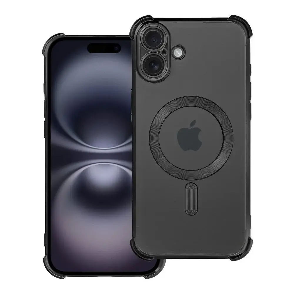 Antishock Electro telefono dėklas su MagSafe palaikymu iPhone 16 Plus juodas