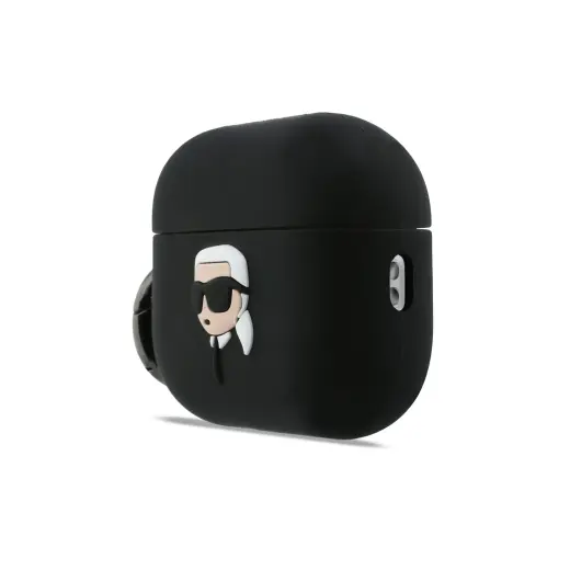 Karl Lagerfeld 3D Logo NFT Karl Head Silicone Case for AirPods Pro 3 Black