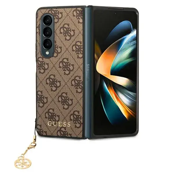 Guess 4G Charms Case for Samsung Galaxy Z Fold 4 Brown