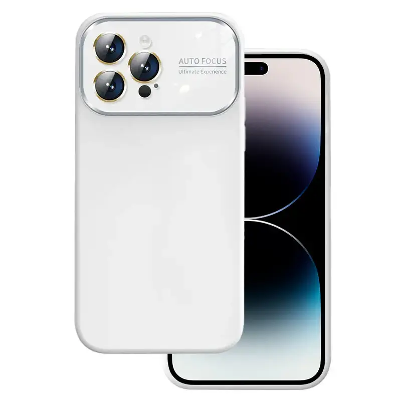Soft Silicone Lens Case for Iphone 13 white