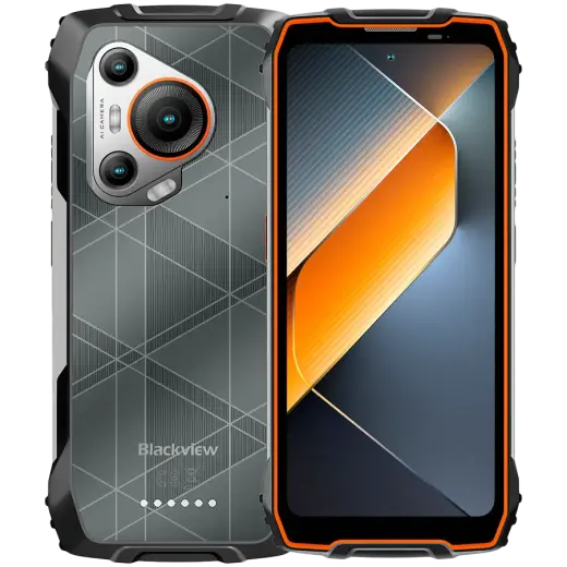 Blackview Rugged BL7000 Dual 5G 6.78" FHD+IPS 1080x2460 8Gb+256Gb MT6835V Octa-core 2.4GHz Camera Front 32MP Rear 50+20MP Night Vision NFC Glove Mode AI 7500mAh NO Carger Android 15 Orange