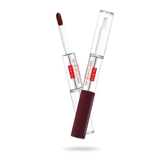 Pupa, Made To Last, Paraben-Free, Long-Lasting, Liquid Lipstick, 017, Red Wine, Duo, 4 ml