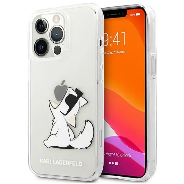 Karl Lagerfeld PC|TPU Choupette Eat Case for iPhone 14 Pro Max Transparent