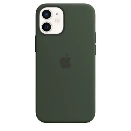 MHKR3ZM|A Apple Silicone Magsafe Cover for iPhone 12 Mini Cypress Green