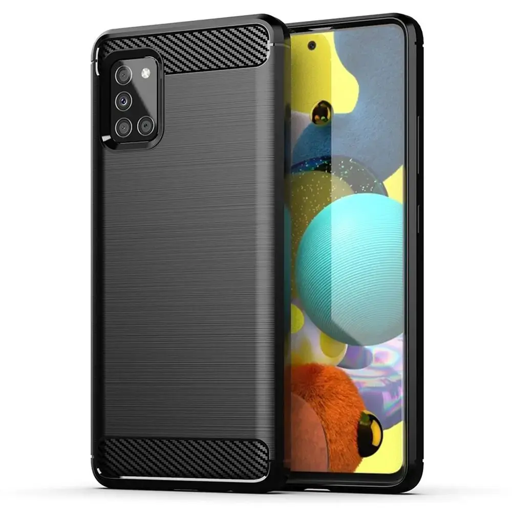 Carbon maciņš telefonam Samsung Galaxy A51 melns