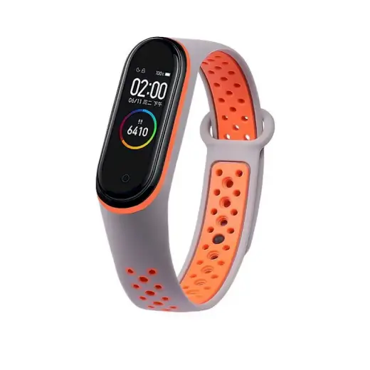 Fusion dots band for Xiaomi Mi Band 3 | Mi Band 4 gray - orange