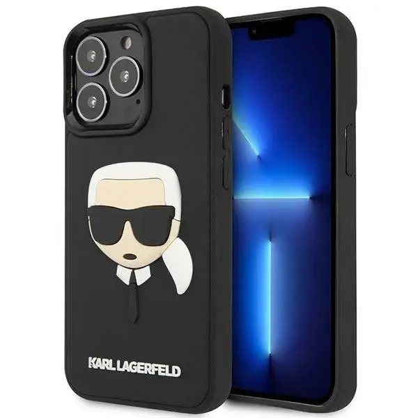 Karl Lagerfeld KLHCP14XKH3DBK iPhone 14 Pro Max 6,7" czarny|black hardcase 3D Rubber Karl`s Head