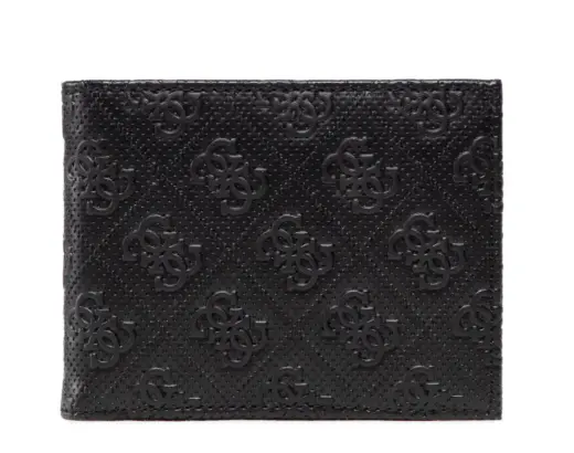 Guess, Vezzola, Textile Wallet, Logo Detail, SMESCHLEA20, Black, For Men