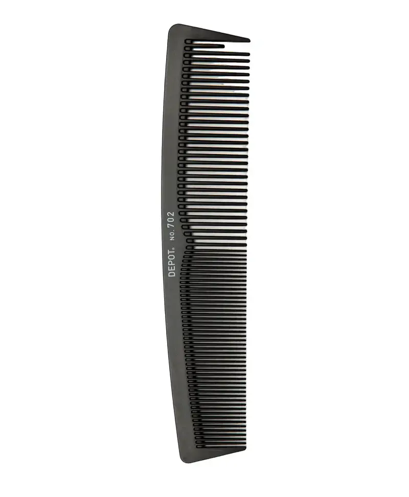 Depot, Accessories No. 702 Carbon, Hair Plastic Comb, Black