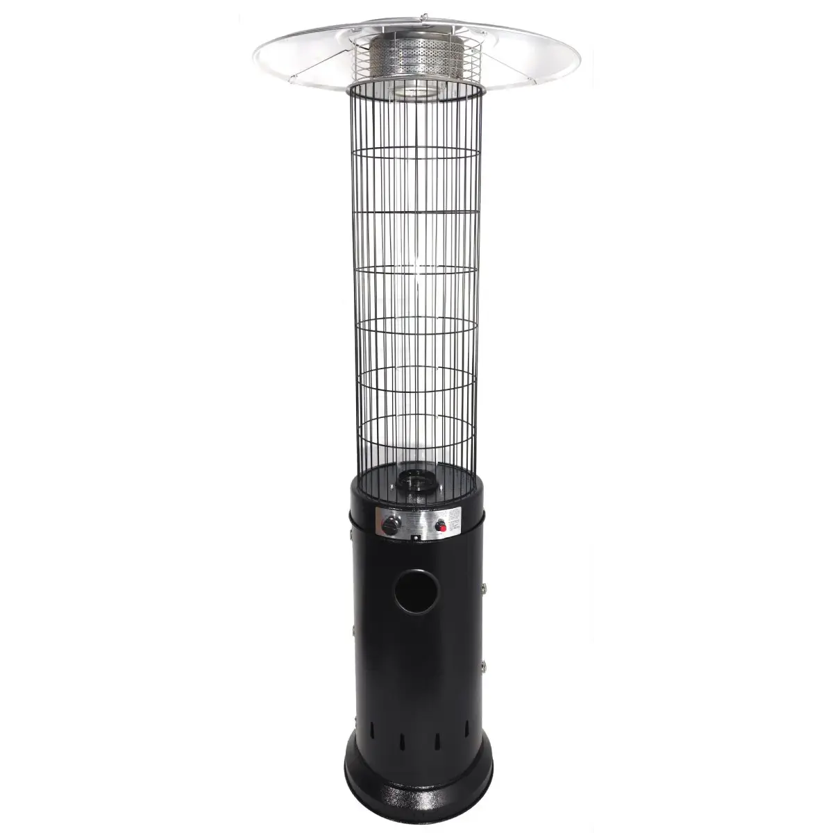 Gas patio heater with glass frame Dia81XH219CM