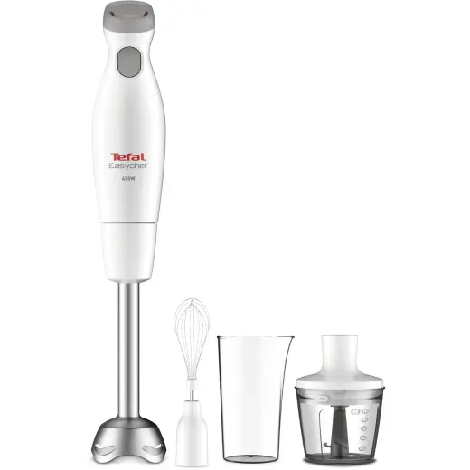 TEFAL Rokas blenderis Tefal Easychef 3in1, 450W, balts/nerūsējošais tērauds