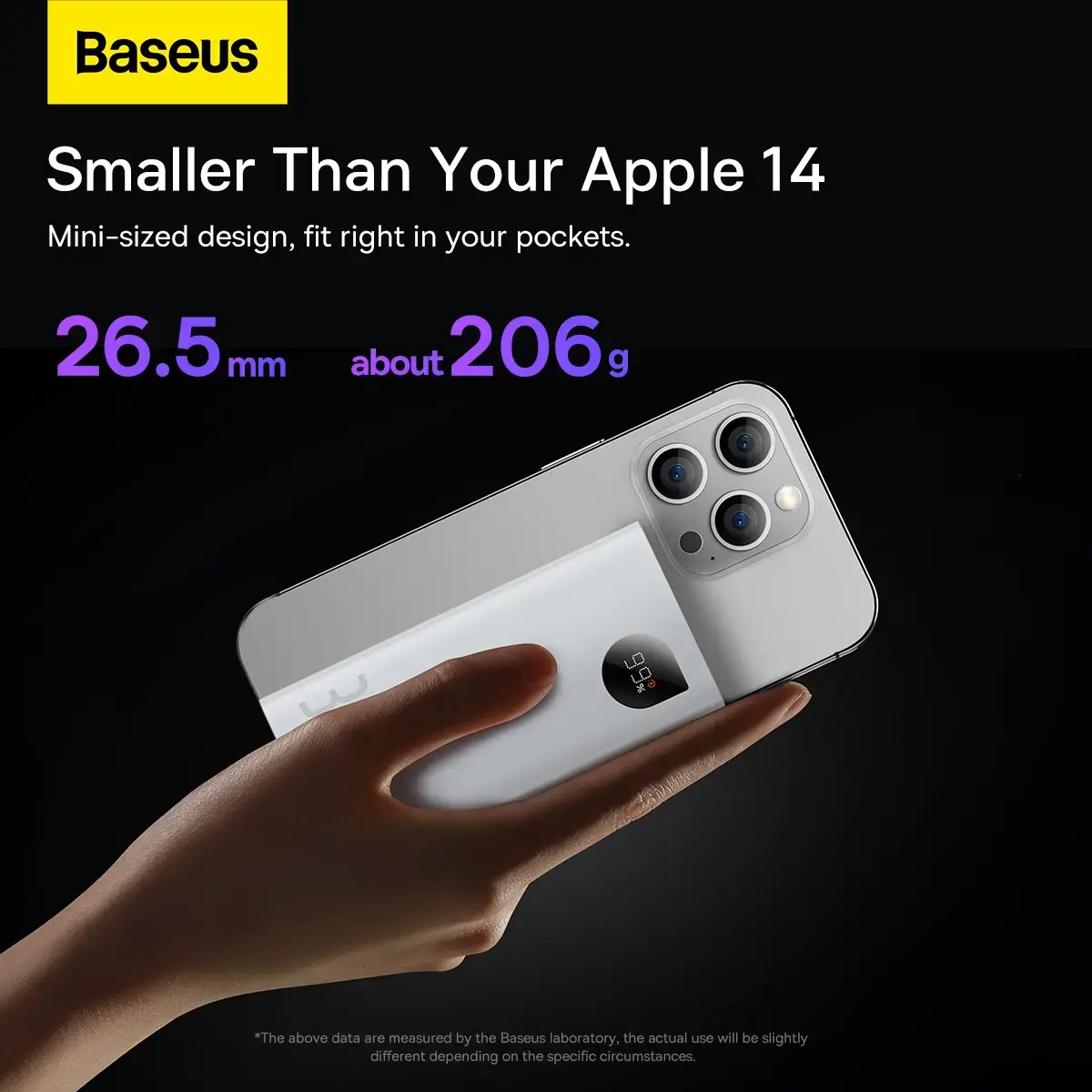 Baseus Adaman2 ārējais akumulators (powerbank) | 10 000 mAh | 30W | USB-A, USB-C | LED ekrāns | balts