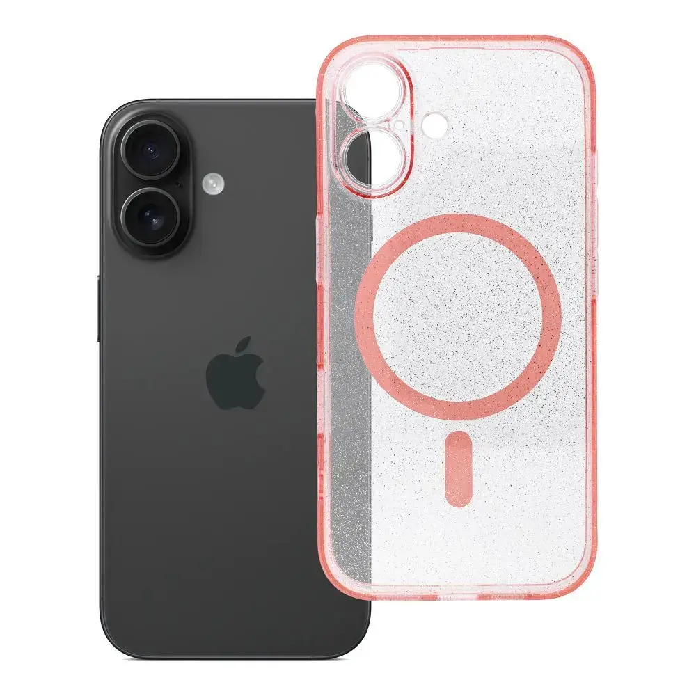 Clear Mag Cover telefonam iPhone 16 rozā caurspīdīgs