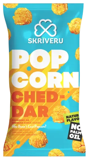 SKRĪVERU Popcorn with Cheddar Cheese flavor, 50g