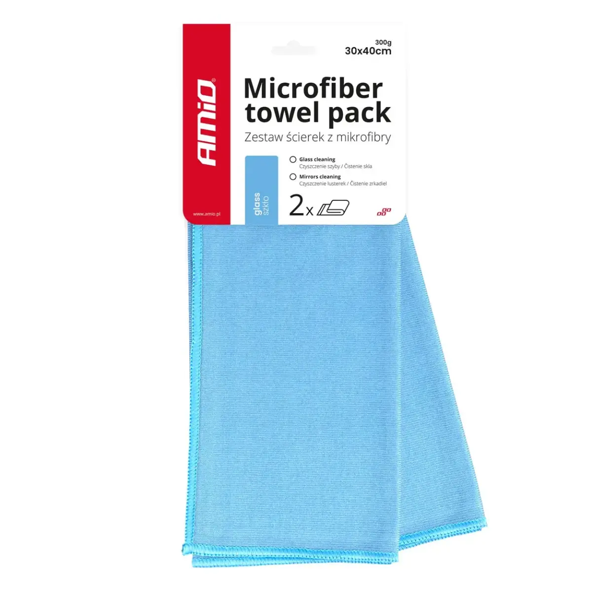 Microfiber windows polish cloth 30x40cm AMIO-03730
