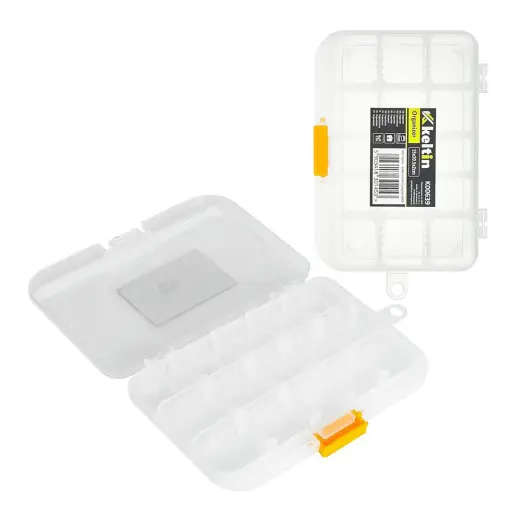 15-compartment plastic storage box for screws