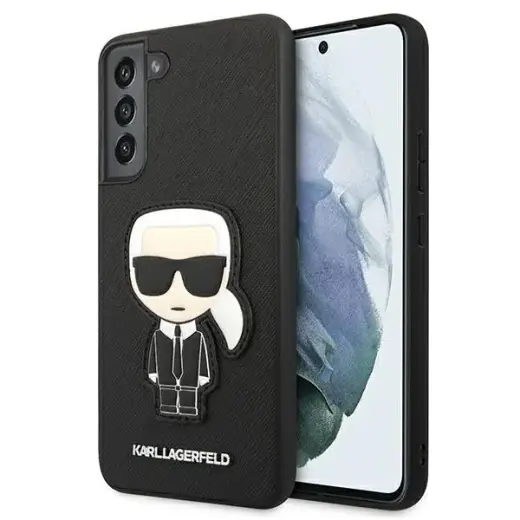 Karl Lagerfeld KLHCS22MOKPK S906 S22+ czarny|black hardcase Saffiano Ikonik Karl`s Patch