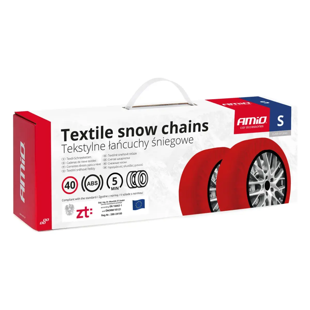 Textile snow chains S EN16662-1 Önorm V5121 2 pcs AMIO-04080
