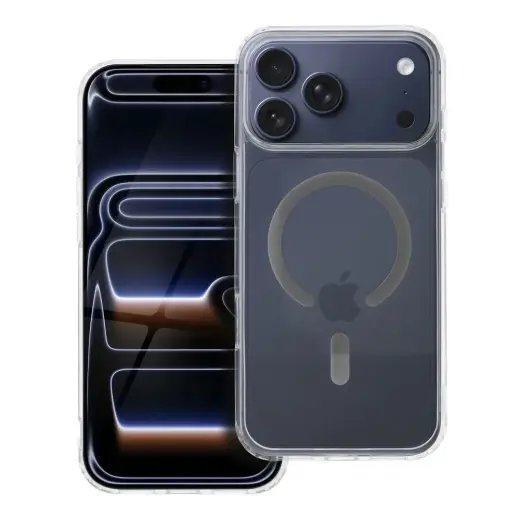 Drop Glue Colorful Ring telefono dėklas su stovu ir MagSafe palaikymu iPhone 17 Pro Max pilkas