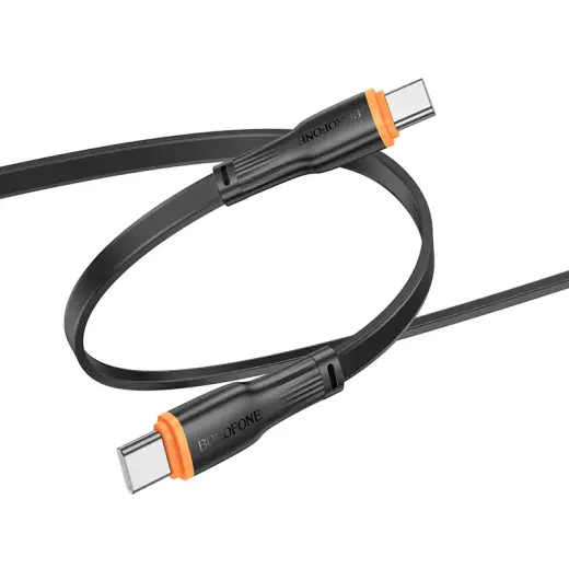 Borofone BX118 Esplendido datu pārraides un uzlādes vads | USB-C uz USB-C | 60W | 1m | melns