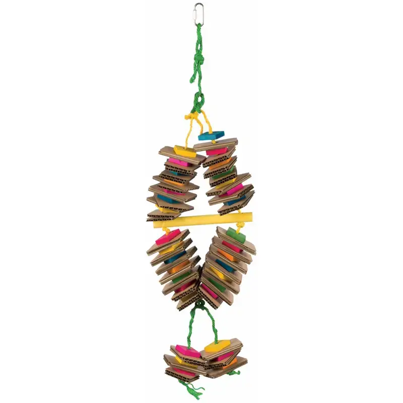 Rotaļlieta putniem : TRIXIE Wooden Toy with Sisal Rope, Colourful, 18*35 cm