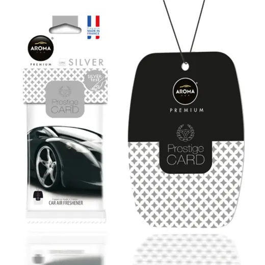 Car air freshener AROMA PRESTIGE CARD SILVER