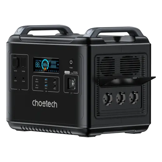 Choetech BS006 Super Mini внешний аккумулятор (powerbank) | 1997Wh | 2000W | USB-A, USB-C, AC, Авто, XT60, DC | LED фонарик | черный