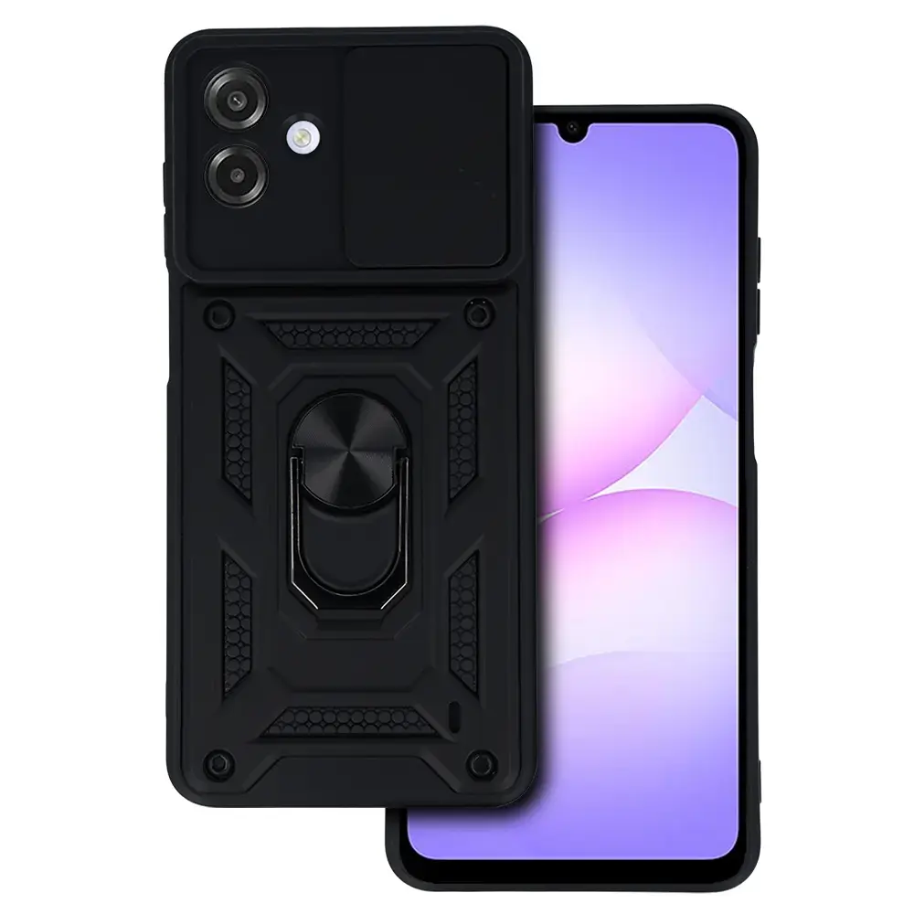 Slide Camera Armor Case for Samsung Galaxy A07 Black