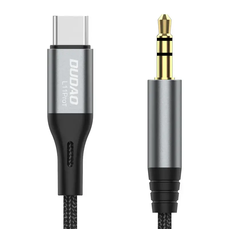 Dudao audio cable USB-C - mini jack 3.5mm gray (L11PROT)