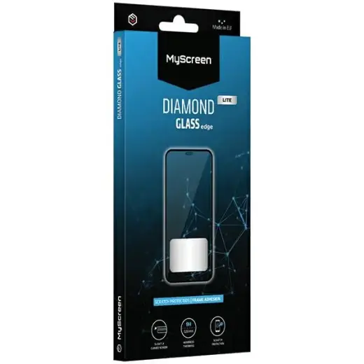 MS Diamond Glass Edge Lite grūdintas stiklas telefonui Xiaomi Redmi 13 4G|5G, juodas, visą ekraną dengiantis