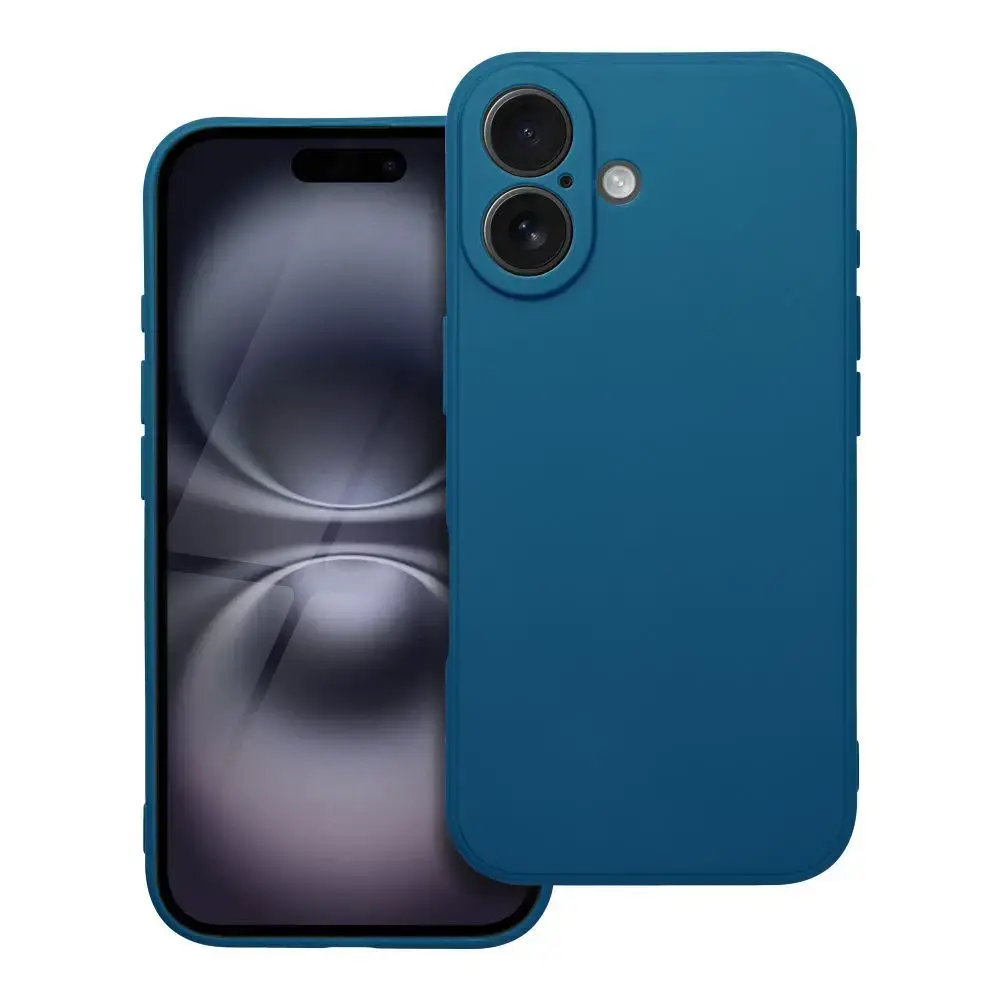 Matt maciņš telefonam iPhone 16 zils